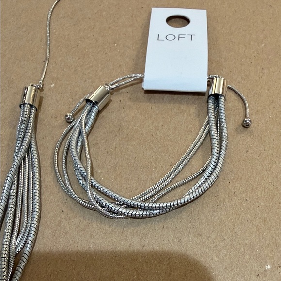 LOFT Multi-Strand Silver Necklace - Picture 2 of 5